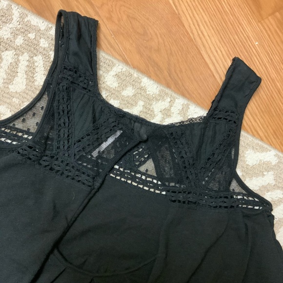 Free people black midi tank top with embroidery - Picture 6 of 12